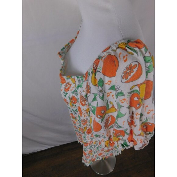 Disney Vault Collection Shirt Womens 3X Orange Smocked Puff Sleeve Square Neck - Picture 5 of 12